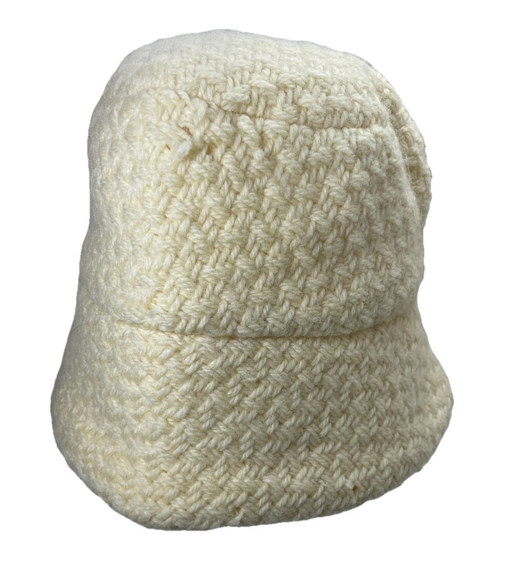 Blarney Woollen Mills Branigan Weavers Bucket Hat 100% Wool Cream